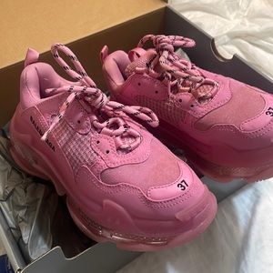 Hot pink Balenciaga triple S sneaker sz 37